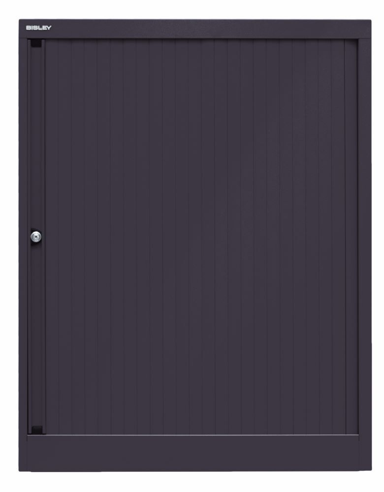 Bisley Rollladenschrank EuroTambour 2 Fachböden B 800 mm schwarz Produktbild Bisley Rollladenschrank EuroTambour 2 Fachböden B 800 mm schwarz