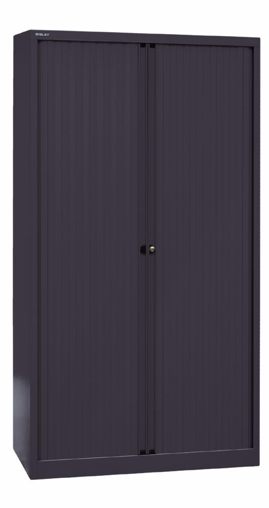 Bisley Rollladenschrank EuroTambour 4 Fachböden B 1000 mm schwarz Produktbild Bisley Rollladenschrank EuroTambour 4 Fachböden B 1000 mm schwarz bild 2