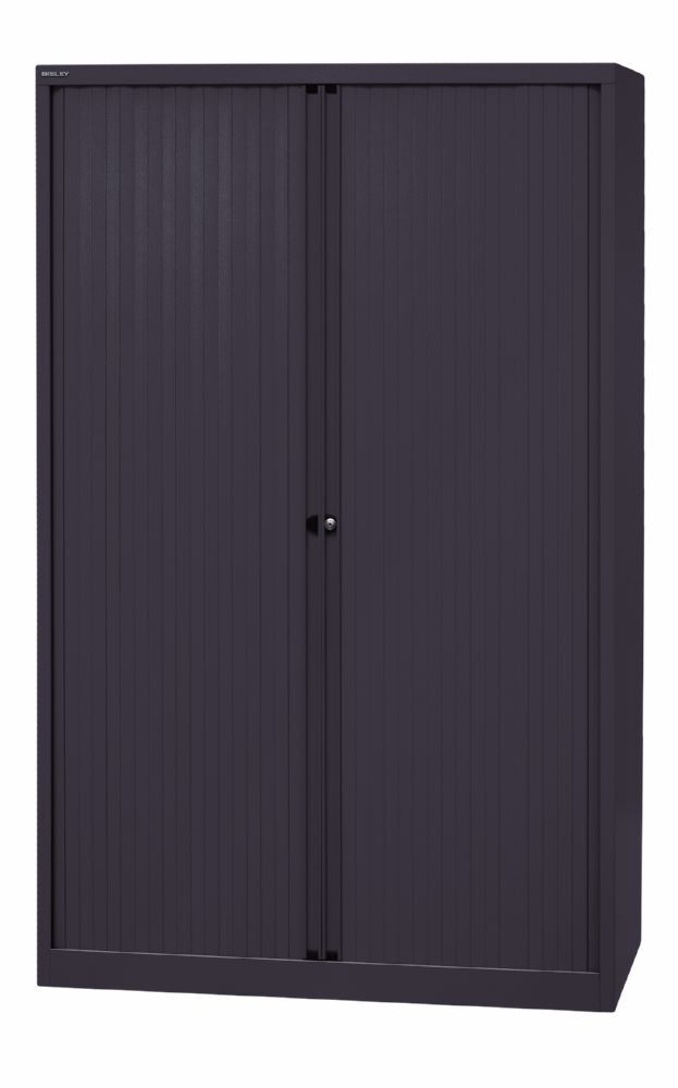 Bisley Rollladenschrank EuroTambour 4 Fachböden B 1200 mm schwarz Produktbild Bisley Rollladenschrank EuroTambour 4 Fachböden B 1200 mm schwarz bild 3