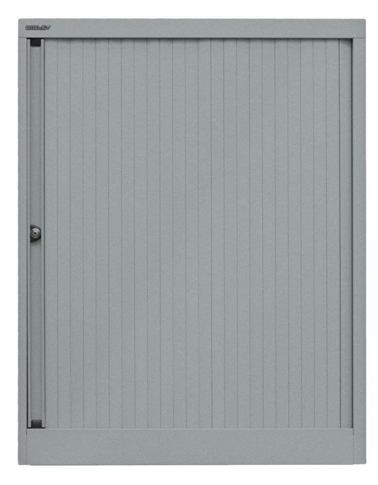 Bisley Rollladenschrank EuroTambour 2 Fachböden B 800 mm silber abschließbar Produktbild Bisley Rollladenschrank EuroTambour 2 Fachböden B 800 mm silber abschließbar