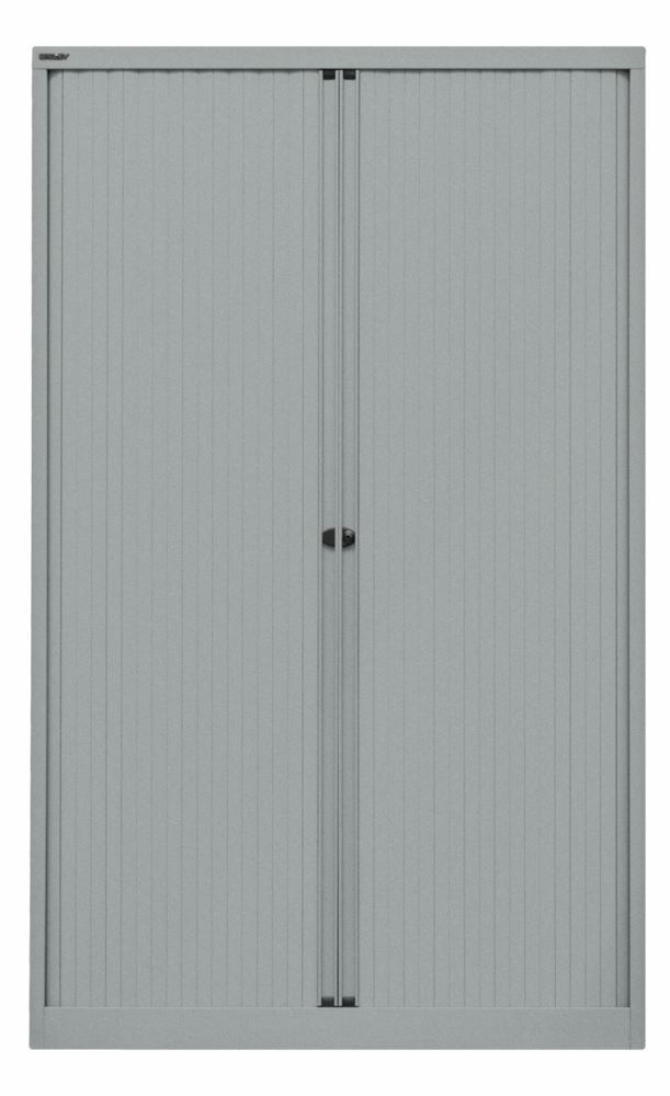 Bisley Rollladenschrank EuroTambour 4 Fächer mit Schloss B 1200 mm silber Produktbild Bisley Rollladenschrank EuroTambour 4 Fächer mit Schloss B 1200 mm silber