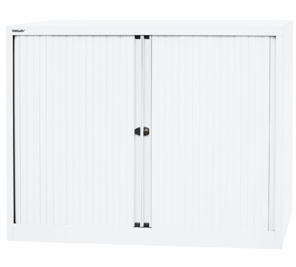 Bisley Rollladenschrank EuroTambour 2 Fachböden B 1200 mm weiß Bisley Rollladenschrank EuroTambour 2 Fachböden B 1200 mm weiß