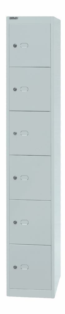 Bisley Schließfachschrank Office 1 Abteil 6 Fächer T 457 mm Farbe lichtgrau Produktbild Bisley Schließfachschrank Office 1 Abteil 6 Fächer T 457 mm Farbe lichtgrau bild 3