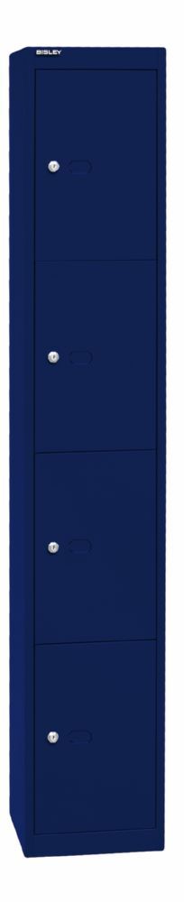 Bisley Schließfachschrank Office 1 Abteil 4 Fächer T 305 mm Farbe oxfordblau Produktbild Bisley Schließfachschrank Office 1 Abteil 4 Fächer T 305 mm Farbe oxfordblau bild 2