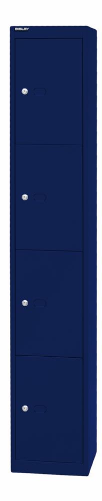 Bisley Schließfachschrank Office 1 Abteil 4 Fächer T 305 mm Farbe oxfordblau Produktbild Bisley Schließfachschrank Office 1 Abteil 4 Fächer T 305 mm Farbe oxfordblau bild 3