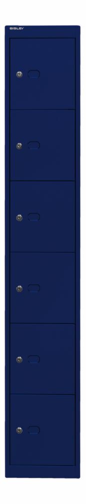 Bisley Schließfachschrank Office, 1 Abteil, 6 Fächer, T 305 mm, Farbe oxfordblau Produktbild Bisley Schließfachschrank Office, 1 Abteil, 6 Fächer, T 305 mm, Farbe oxfordblau
