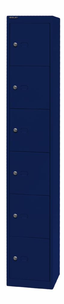 Bisley Schließfachschrank Office, 1 Abteil, 6 Fächer, T 305 mm, Farbe oxfordblau Produktbild Bisley Schließfachschrank Office, 1 Abteil, 6 Fächer, T 305 mm, Farbe oxfordblau bild 3