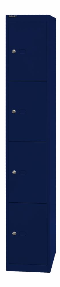 Bisley Schließfachschrank Office 1 Abteil 4 Fächer T 457 mm Farbe oxfordblau Produktbild Bisley Schließfachschrank Office 1 Abteil 4 Fächer T 457 mm Farbe oxfordblau bild 3