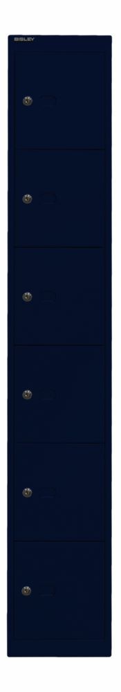 Bisley Schließfachschrank Office 1 Abteil 6 Fächer B 305 x T 457 mm Farbe oxfordblau Produktbild Bisley Schließfachschrank Office 1 Abteil 6 Fächer B 305 x T 457 mm Farbe oxfordblau