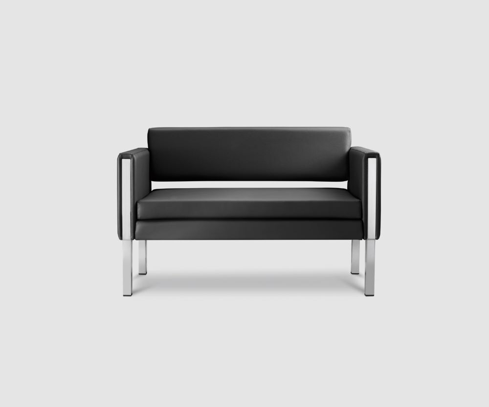 Bisley Sofa Only Bezug aus Kunstleder 2 Sitzer B 1230 mm schwarz Produktbild Bisley Sofa Only Bezug aus Kunstleder 2 Sitzer B 1230 mm schwarz