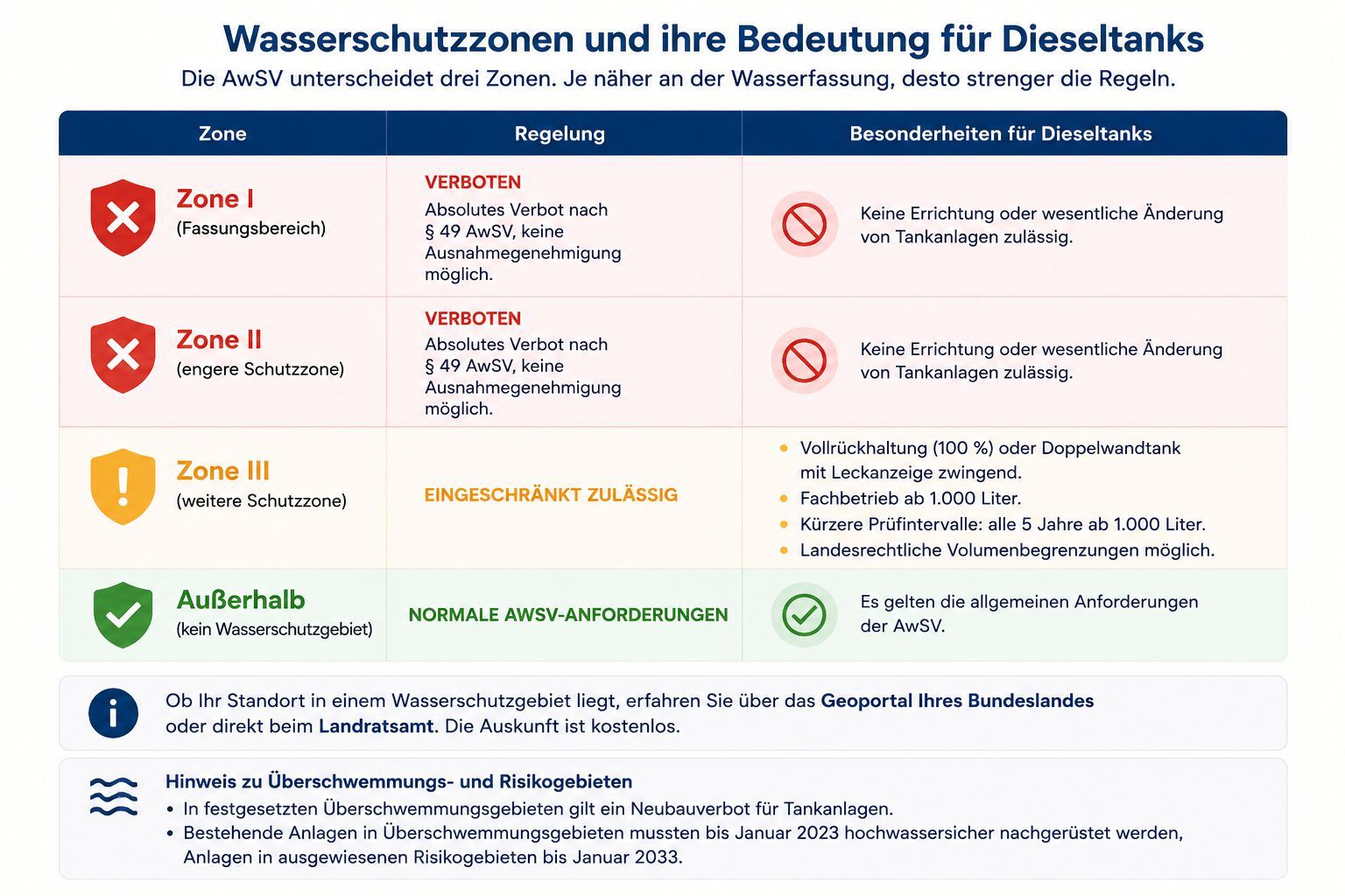 Produktbild Wasserschutzzonen und ihre Bedeutung für Dieseltanks