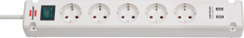 Brennenstuhl Bremounta Steckdosenleiste 5 fach mit 2 USB Ladebuchsen Steckerleiste USB mit S Brennenstuhl Bremounta Steckdosenleiste 5 fach mit 2 USB Ladebuchsen Steckerleiste USB mit S