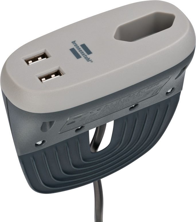 Brennenstuhl estilo Sofa Steckdose mit USB Ladefunktion anthrazit grau Produktbild Brennenstuhl estilo Sofa Steckdose mit USB Ladefunktion anthrazit grau