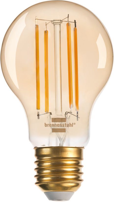 Brennenstuhl Connect WiFi Filament LED Lampe E27 4,9 W Standard 2200K stufenlos dimmbar Produktbild Brennenstuhl Connect WiFi Filament LED Lampe E27 4,9 W Standard 2200K stufenlos dimmbar