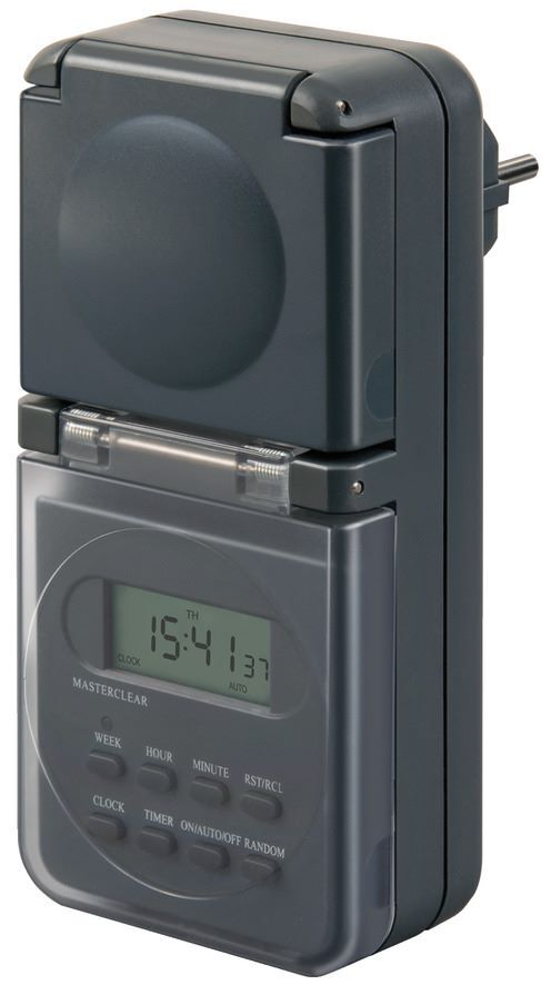 Brennenstuhl Digitale Wochenzeitschaltuhr IP44 digitale Timer Steckdose Produktbild Brennenstuhl Digitale Wochenzeitschaltuhr IP44 digitale Timer Steckdose