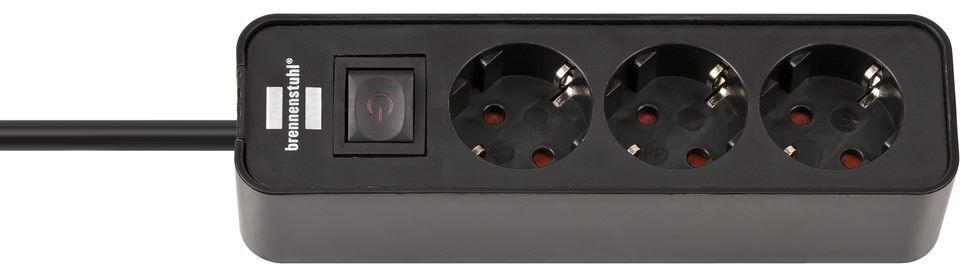Brennenstuhl Ecolor Steckdosenleiste 3 fach Schalter und 1,5m Kabel Produktbild Brennenstuhl Ecolor Steckdosenleiste 3 fach Schalter und 1,5m Kabel
