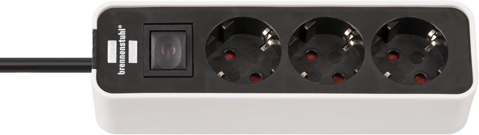 Brennenstuhl Ecolor 3 fach Steckerleiste mit Schalter und 1,5m Kabel Produktbild Brennenstuhl Ecolor 3 fach Steckerleiste mit Schalter und 1,5m Kabel