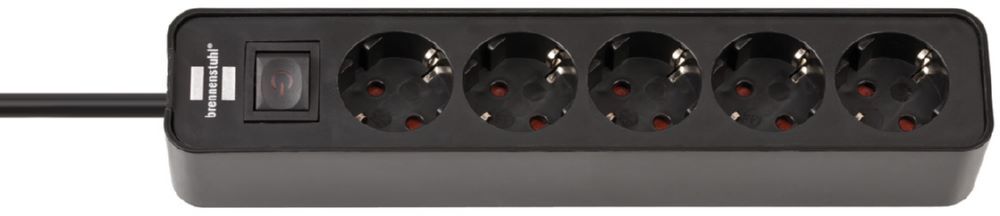 Brennenstuhl Ecolor Steckdosenleiste 5 fach schwarz Produktbild Brennenstuhl Ecolor Steckdosenleiste 5 fach schwarz