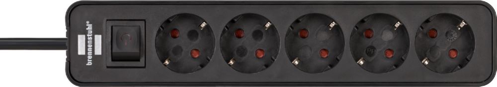 Brennenstuhl Ecolor Steckdosenleiste 5 fach schwarz Produktbild Brennenstuhl Ecolor Steckdosenleiste 5 fach schwarz bild 2