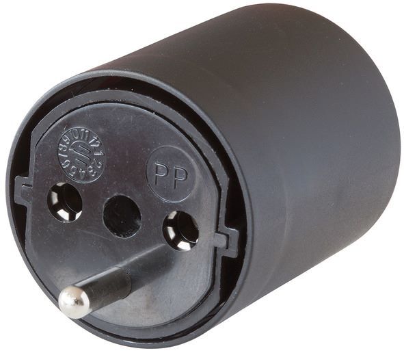 Brennenstuhl Fix Adapter DE auf CH schwarz 230 Volt 3 polig Produktbild Brennenstuhl Fix Adapter DE auf CH schwarz 230 Volt 3 polig