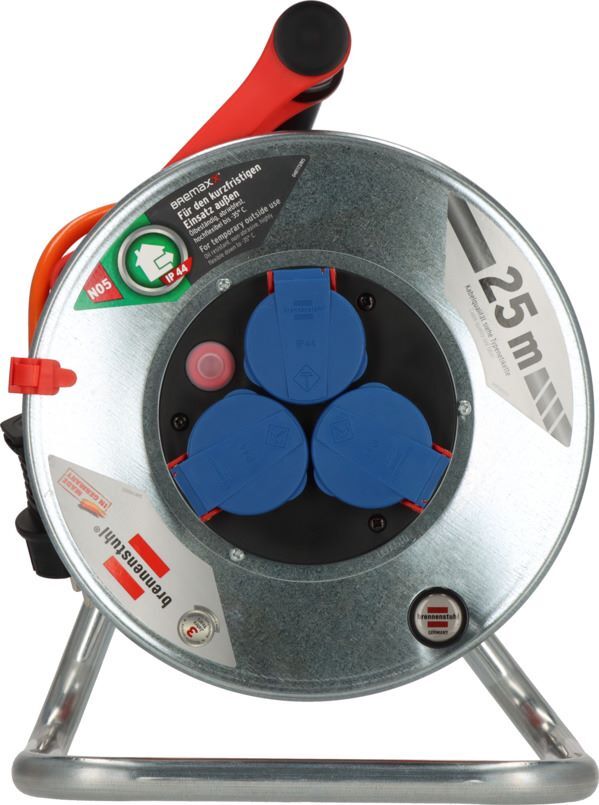 Brennenstuhl Garant S IP44 Kabeltrommel 25 m Kabel in orange Stahlblech Produktbild Brennenstuhl Garant S IP44 Kabeltrommel 25 m Kabel in orange Stahlblech bild 5