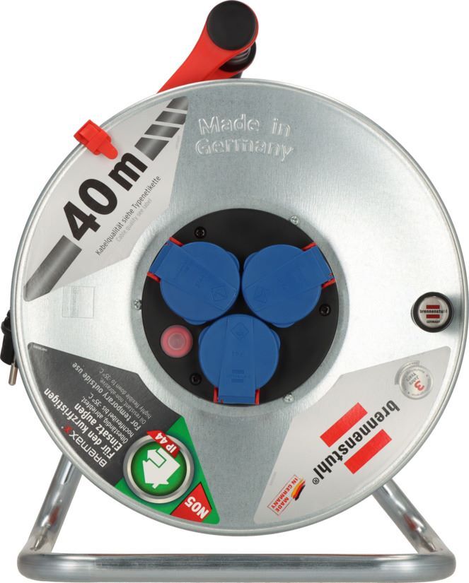 Brennenstuhl Garant S IP44 Kabeltrommel 40m Kabel Outdoor mit Trommelkörper aus Stahlblech Brennenstuhl Garant S IP44 Kabeltrommel 40m Kabel Outdoor mit Trommelkörper aus Stahlblech