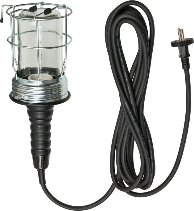 Brennenstuhl Handleuchte Werktstattlampe aus Hartgummi mit stabilem Schutzkorb schwarz Produktbild Brennenstuhl Handleuchte Werktstattlampe aus Hartgummi mit stabilem Schutzkorb schwarz