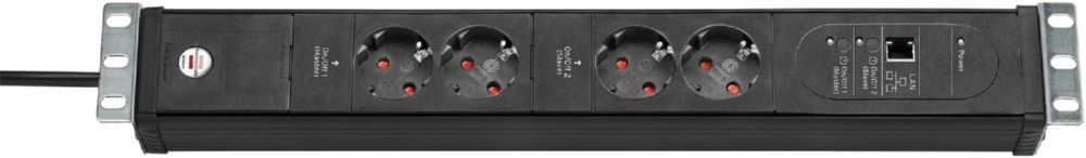 Brennenstuhl Premium Web Line V3 Internet Steckdosenleiste schwarz Produktbild Brennenstuhl Premium Web Line V3 Internet Steckdosenleiste schwarz