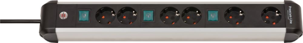 Brennenstuhl Premium-Alu-Line Steckdosenleiste 6-fach 3 m Kabel Produktbild Brennenstuhl Premium-Alu-Line Steckdosenleiste 6-fach 3 m Kabel
