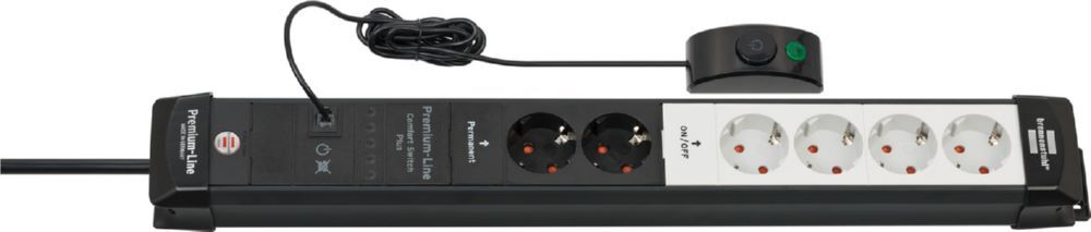 Brennenstuhl Premium-Line Comfort Switch Plus Steckdosenleiste 6-fach schwarz/grau Produktbild Brennenstuhl Premium-Line Comfort Switch Plus Steckdosenleiste 6-fach schwarz/grau bild 6
