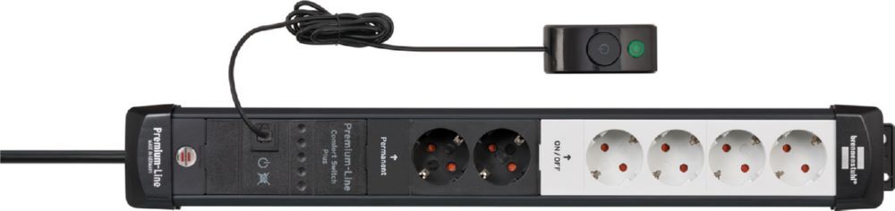 Brennenstuhl Premium-Line Comfort Switch Plus Steckdosenleiste 6-fach schwarz/grau Produktbild Brennenstuhl Premium-Line Comfort Switch Plus Steckdosenleiste 6-fach schwarz/grau bild 7