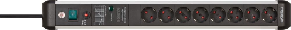 Brennenstuhl Premium-Protect-Line Steckdosenleiste 8-fach Überspannungsschutz silber/schwarz Produktbild Brennenstuhl Premium-Protect-Line Steckdosenleiste 8-fach Überspannungsschutz silber/schwarz bild 4