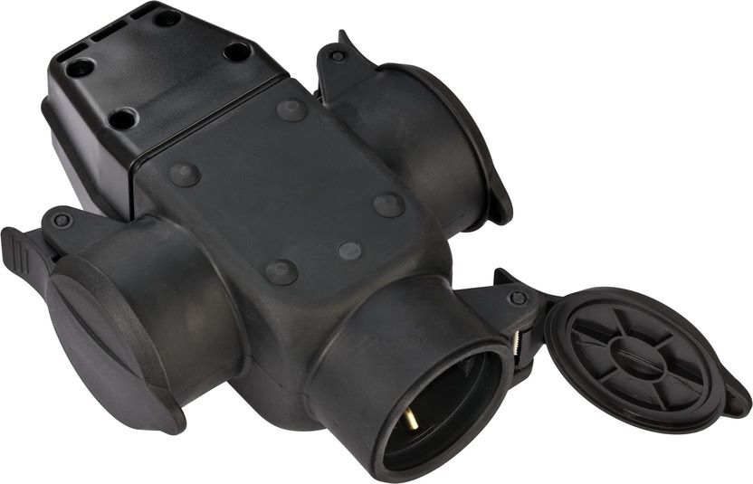 Brennenstuhl Schutzkontakt Gummikupplung IP44 mit Vorrichtung zum Aufhängen Produktbild Brennenstuhl Schutzkontakt Gummikupplung IP44 mit Vorrichtung zum Aufhängen