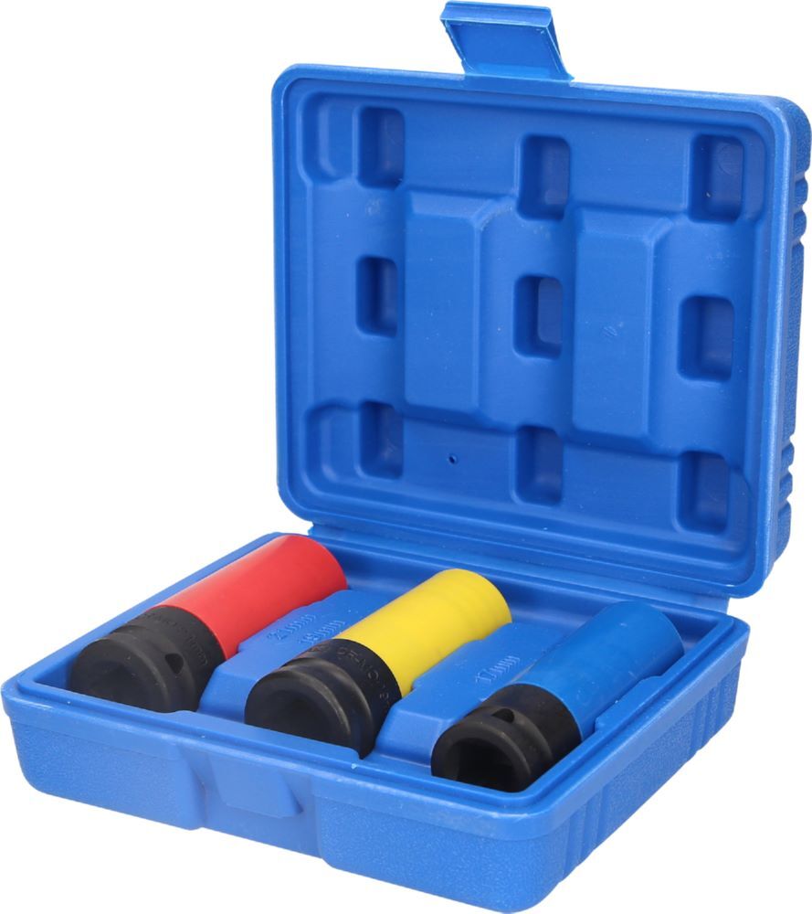 Produktbild Brilliant Tools Alu Felgen Kraft Stecknuss Satz 1/2 Zoll 17 / 19 / 21 mm 3 teilig