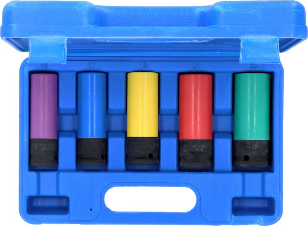 Produktbild 1/2" Alu-Felgen-Kraft-Stecknuss-Satz, 5-tlg bild 2