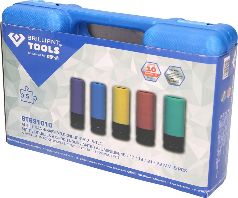 Produktbild 1/2" Alu-Felgen-Kraft-Stecknuss-Satz, 5-tlg bild 5