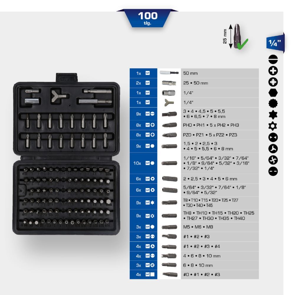 Produktbild Bit-Satz, 100-tlg bild 4