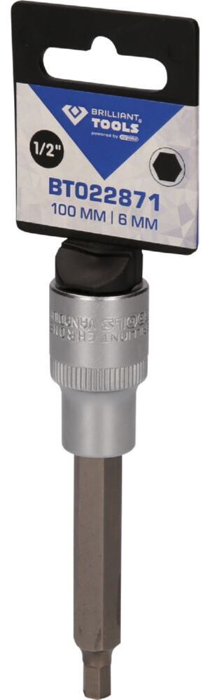 Produktbild 1/2" Innensechskant Bit-Stecknuss, 100 mm lang, 6 mm bild 3