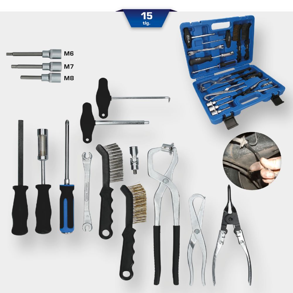 Produktbild Universal-Bremstrommel und Bremsscheiben-Werkzeug-Satz, 15-tlg bild 2