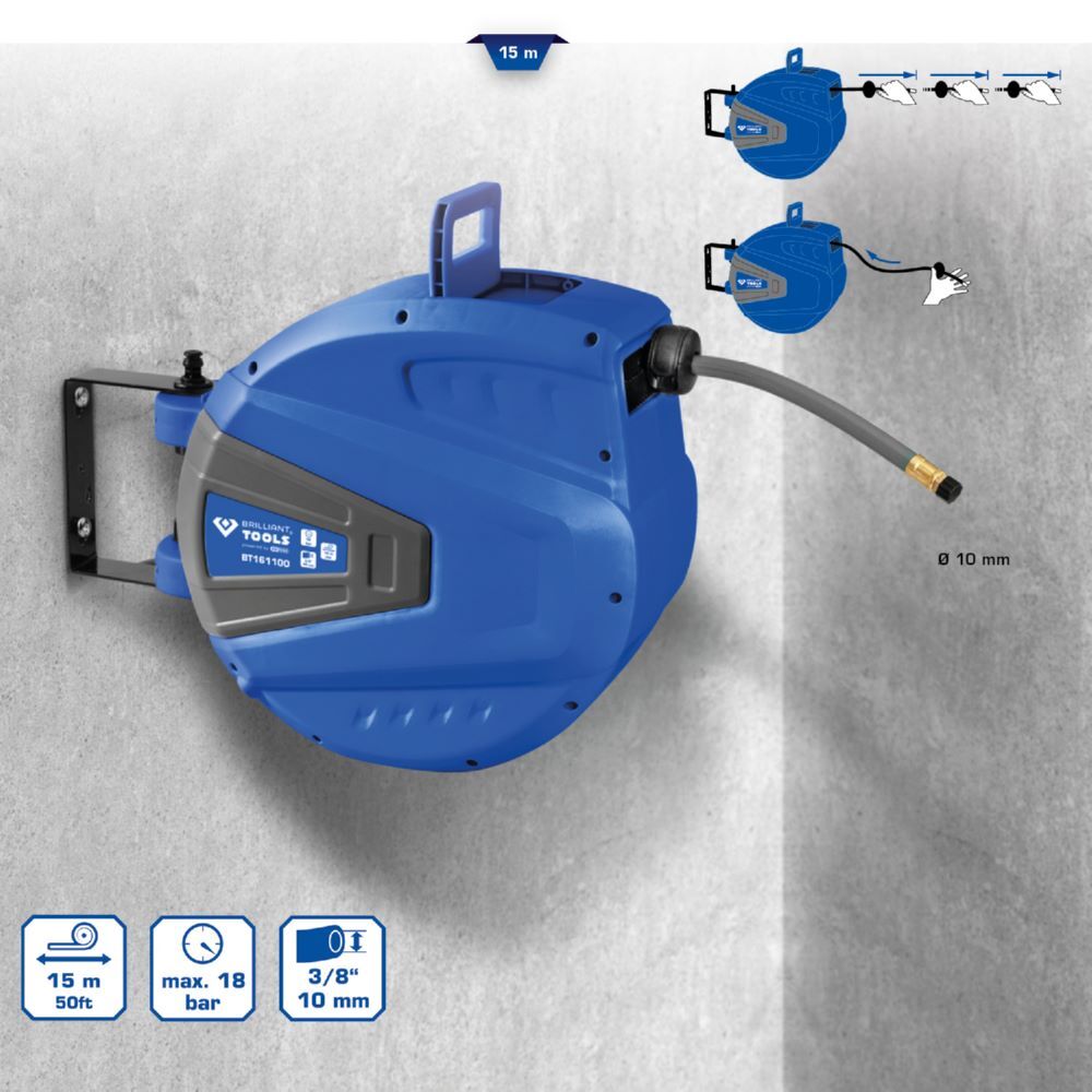 Produktbild Automatischer Druckluftschlauch-Aufroller, Ø 10 mm x 15 m bild 2