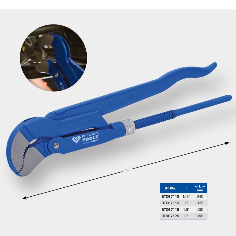 Produktbild Eckrohrzange 2", 45° gewinkelt bild 2