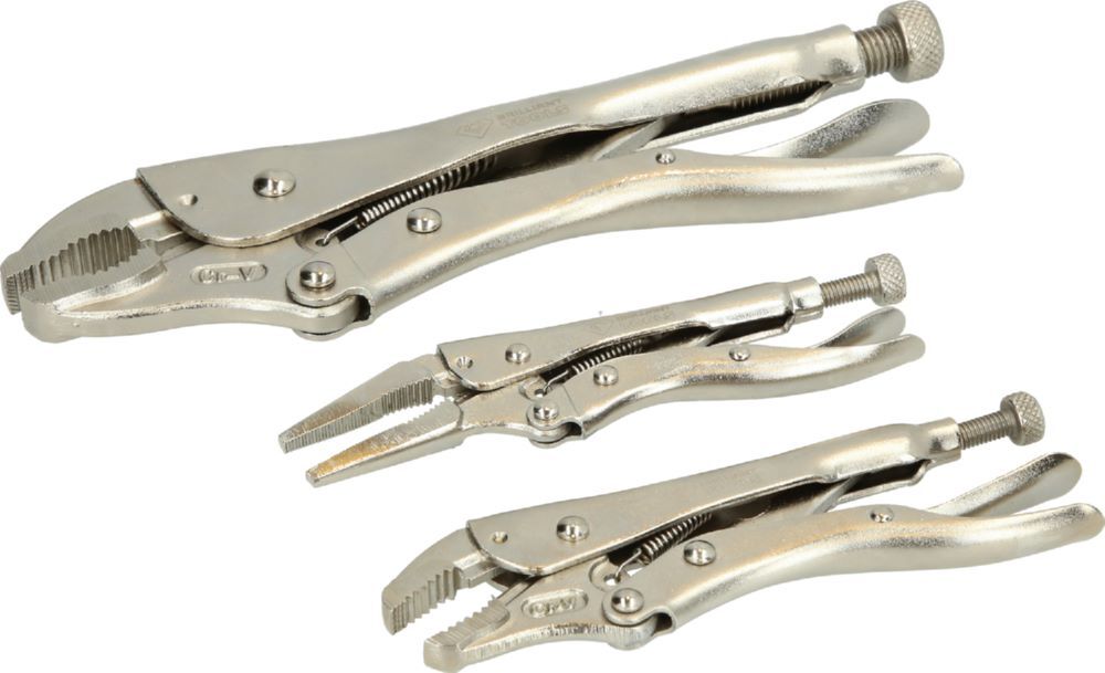 Produktbild Brilliant Tools Feststellzangen Gripzangen Satz 3 teilig