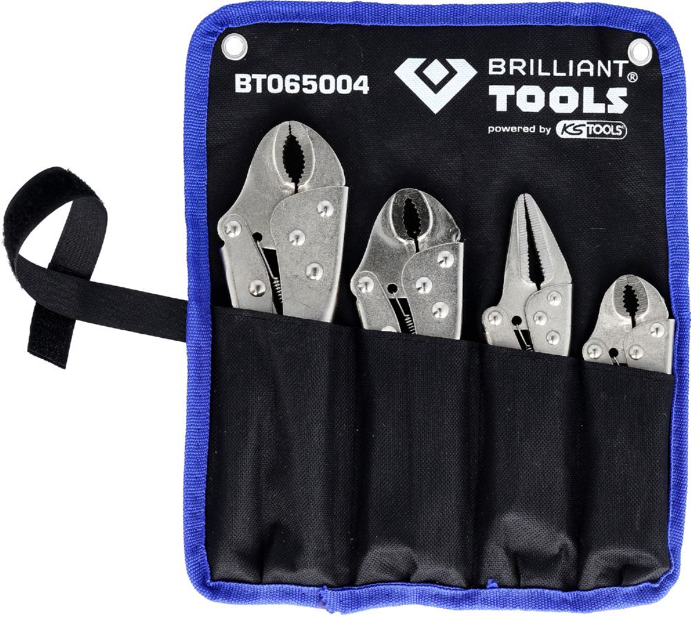 Produktbild Brilliant Tools Feststellzangen Gripzangen Satz 4 teilig