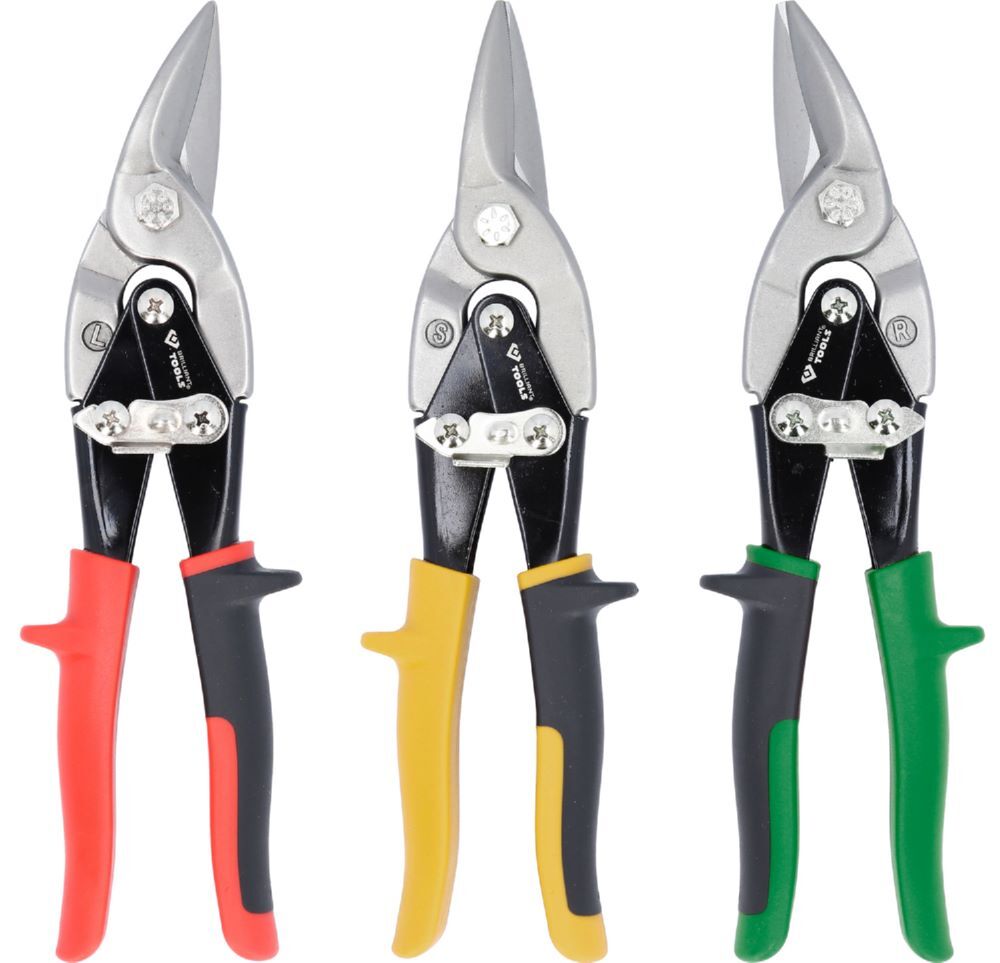 Produktbild Brilliant Tools Hebel Blechdurchgangsscheren Satz 3 teilig