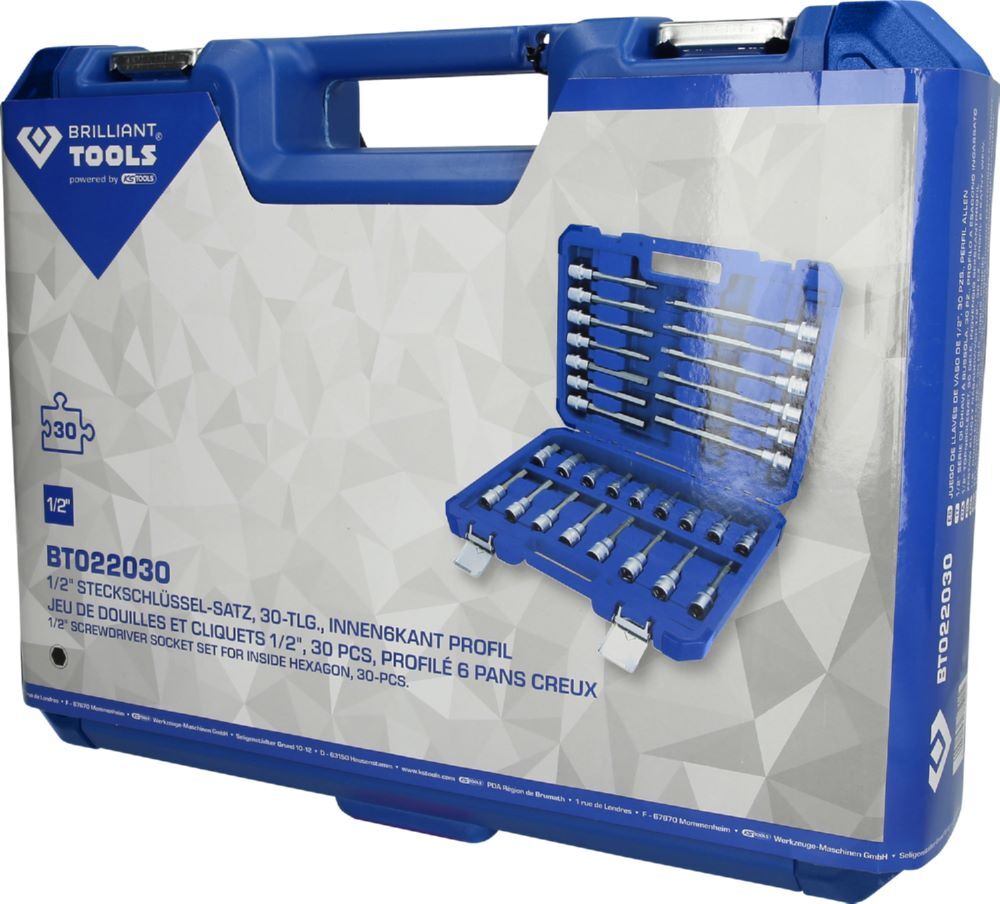 Produktbild 1/2" Bit-Stecknuss-Satz, 30-tlg, Innensechskant-Profil bild 5