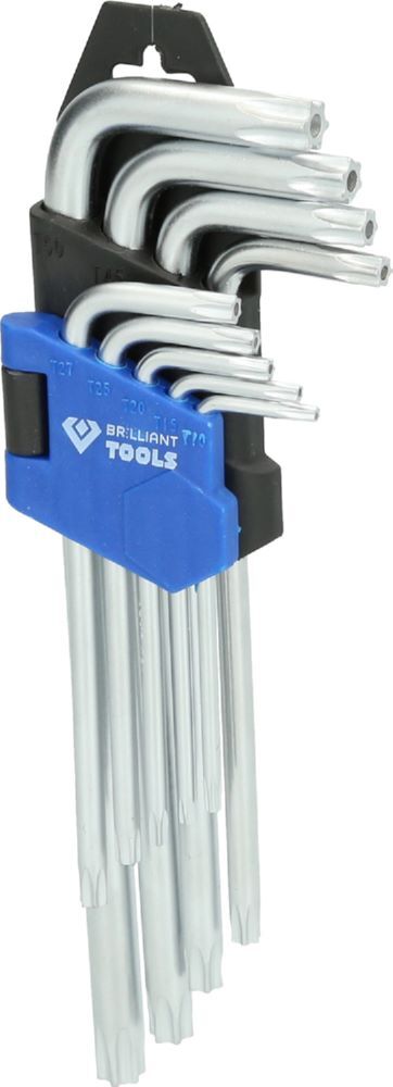 Produktbild Brilliant Tools Winkelstiftschlüssel Satz Torx Profil kurz 9 teilig