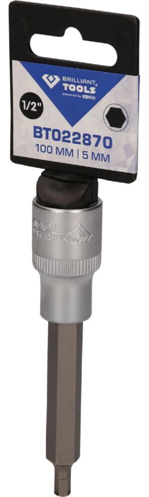Produktbild 1/2" Innensechskant Bit-Stecknuss, 100 mm lang, 5 mm bild 3