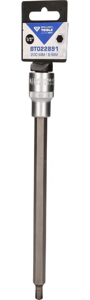 Produktbild 1/2" Innensechskant Bit-Stecknuss, 200 mm lang, 6 mm bild 3