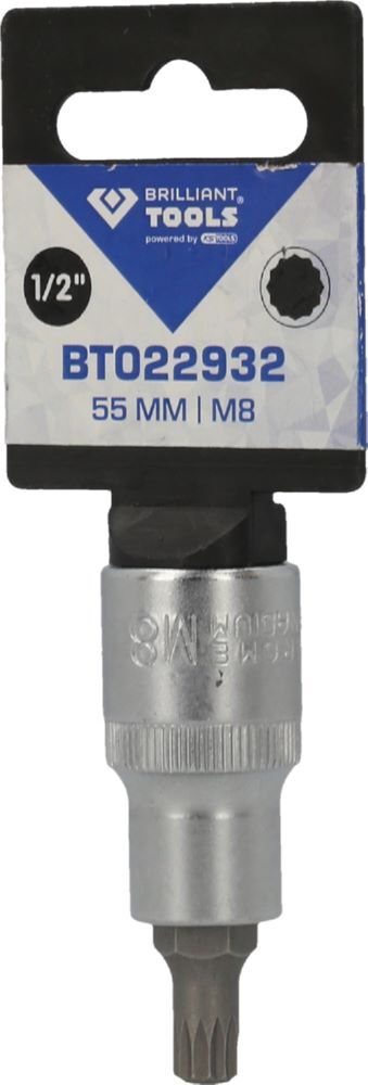Produktbild 1/2" Vielzahn-Bit-Stecknuss, 55 mm lang, M8 bild 3