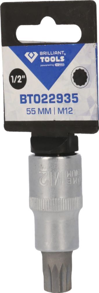Produktbild 1/2" Vielzahn-Bit-Stecknuss, 55 mm lang, M12 bild 3